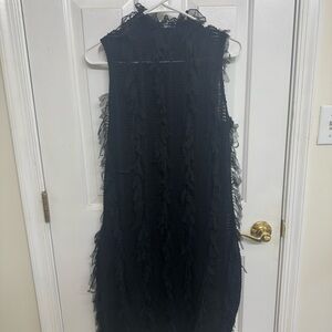 Chic Black Textured Mini Dress